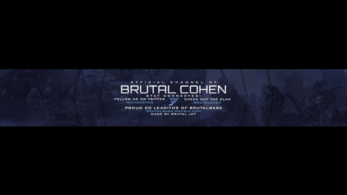BrutalBase's tweet photo. Logo + Banner completed for Brutal Cohen!
Both made by me - JKY http://t.co/qWriCiFKPf