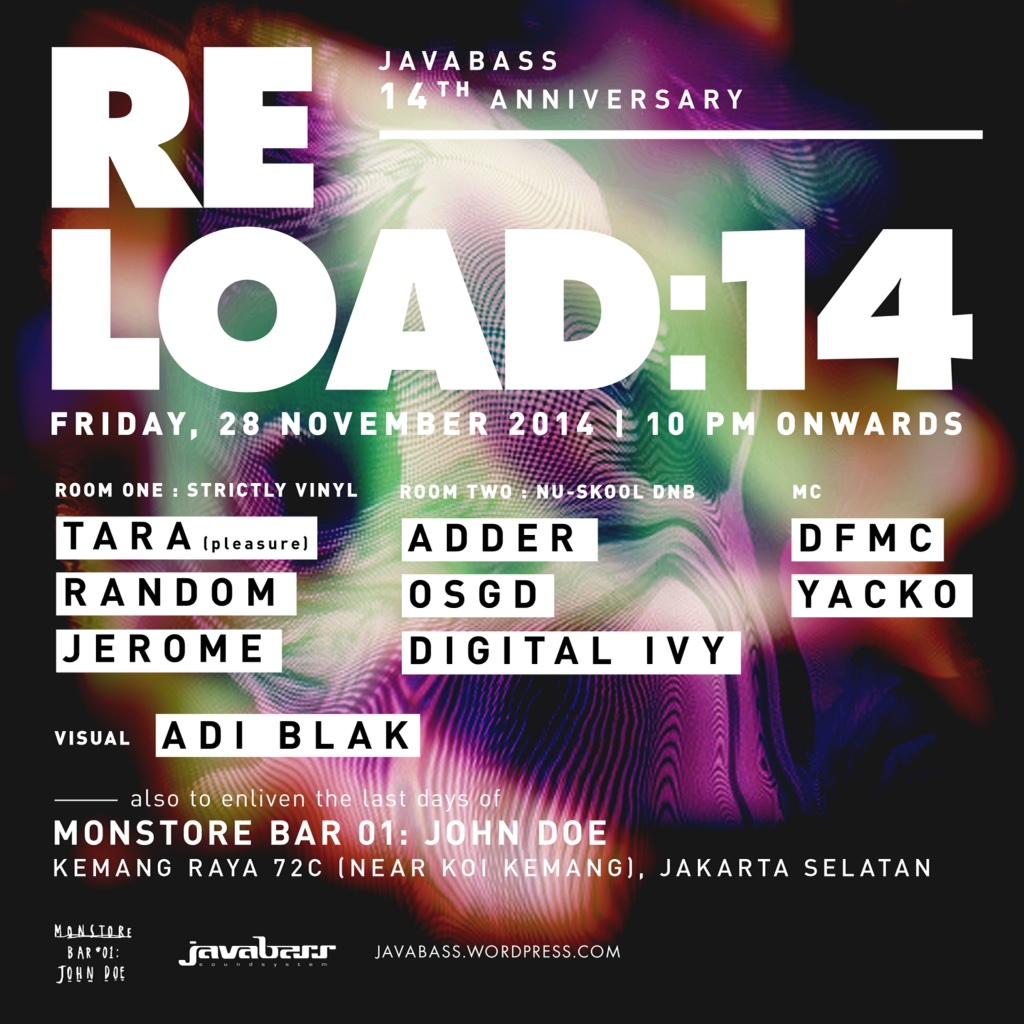 #RELOAD the Javabass 14th Anniversary is coming real soon! Friday, Nov 28th <a href="/MonstoreBar/">Monstore Bar JOHNDOE</a> - Get yourself ready! #dnb