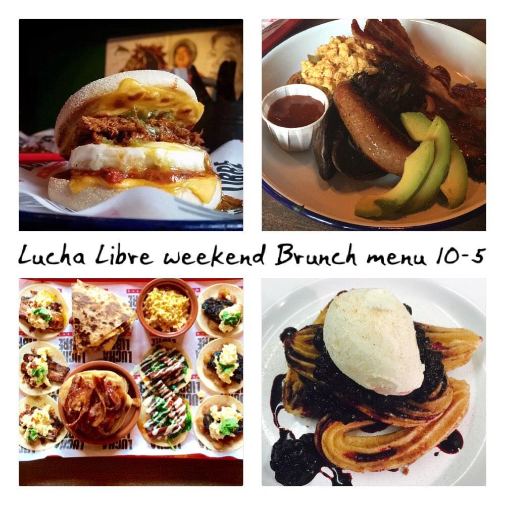 LuchaManchester's tweet photo. If you're just waking up and the heads a little sore, our brunch menu will sort you right out! #mxmuffin #luchador http://t.co/iAnlsg9yhQ