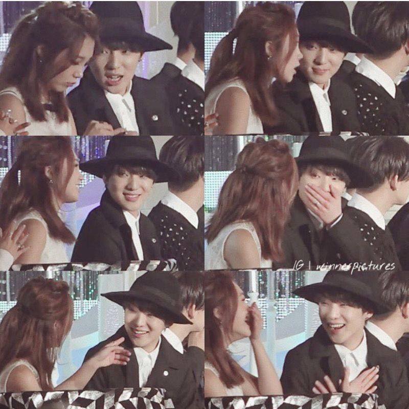 realllminox's tweet image. Akrab banget kkk "@WinnerUpdates: Seungyoon &amp;amp; APink’s Eunji :)

Cr: Winnerpictures 

#WINNERUPDATES http://t.co/hdR00KdYRD"