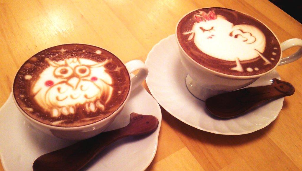 hukuniwa's tweet photo. ラテアートのお店に行ってきました http://t.co/7YRfPlJugm