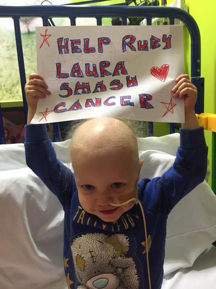 Geezajay2013's tweet photo. #rubylaura is 2 &amp; needs £455,000 for treatment of rare cancer. Please see fb page Help Ruby Laura Smash Cancer. Xx RT http://t.co/bIl480xdOn