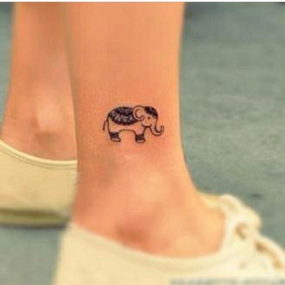 Cute Baby Purple Hippo Tattoo On Leg By MrClean