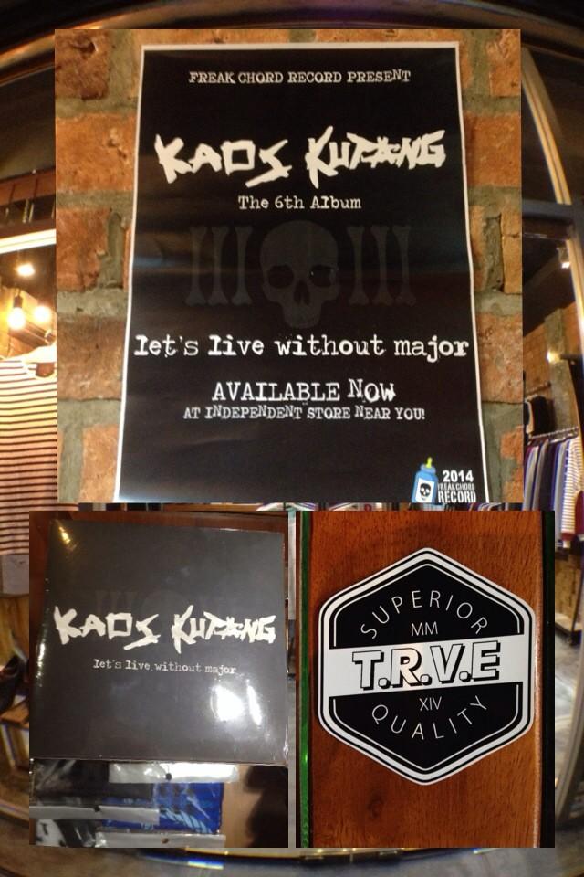 thriveshophouse's tweet photo. "Let's live without major" the 6th Album of legendary @Kaoskutang_punk band now Available at our store..grab it fast! http://t.co/J3K7tazTmz