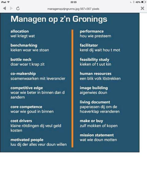 247MTnieuws's tweet image. MT Humor: Managen op z'n Gronings. #hr #hrm #Groningen #management #mt #ceo