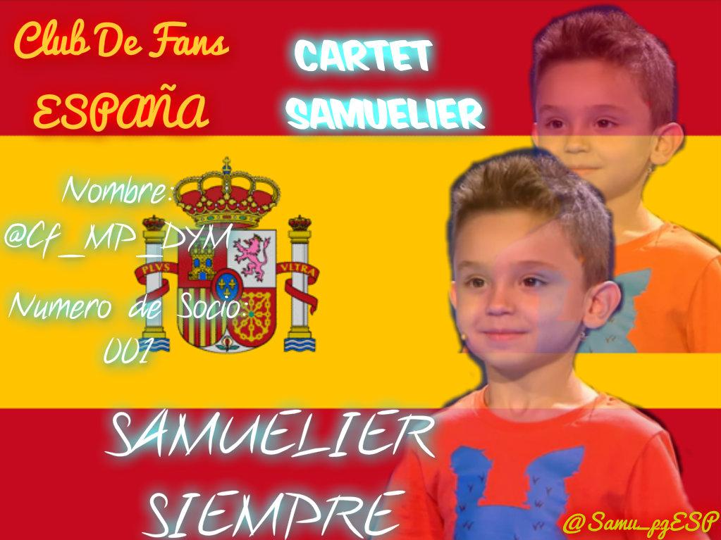 Samu_pgESP's tweet photo. @cf_MP_DYM Ya tiene su carnet #Samuelier ¿Y tu? ¡Pidelo! (@SamuelelCajita ) http://t.co/t2E4RNaqGY