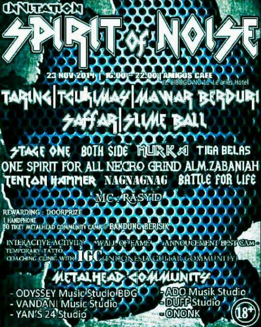 The next gigs niih ! Meraapat yesss , di cafe Amigos (pasteur) minggu , 23 nov 2014 !! See u *cheers