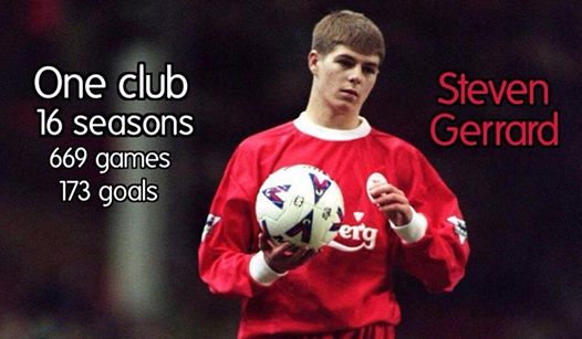 FootballFunnys's tweet photo. Steven Gerrard, legend. http://t.co/OkQJc1fz5l