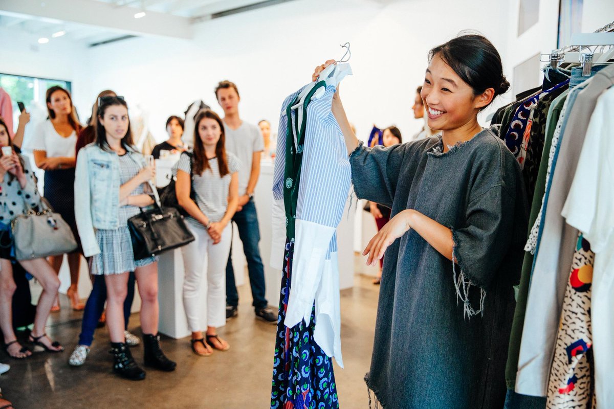 MATCHESFASHION's tweet photo. The ever-so-chic @Margaret__Zhang during her Styling Masterclass at the #MATCHESinAUS Pop-Up: http://t.co/8no793TKtj http://t.co/QeNmovVtX6
