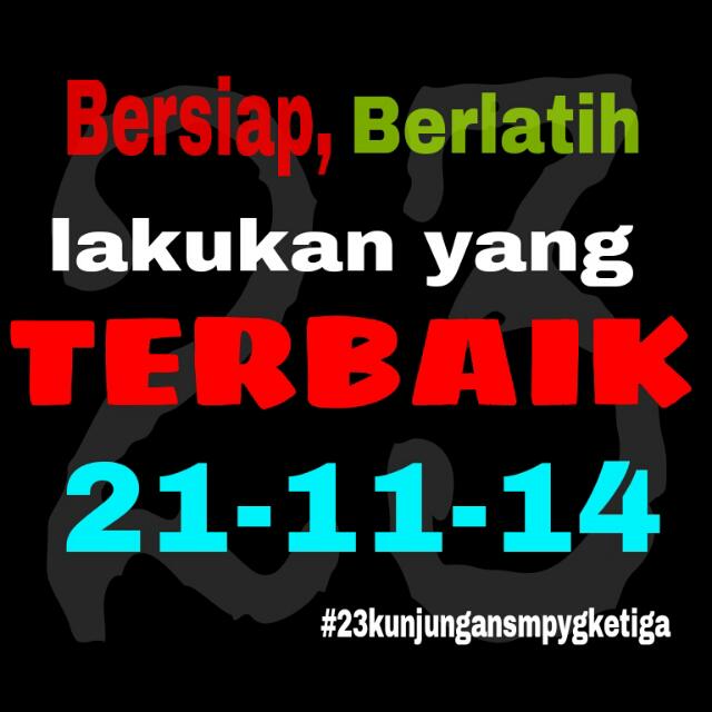 Malem guys! Jangan lupa besok latihan di sitapen! Semangat terus! 😃