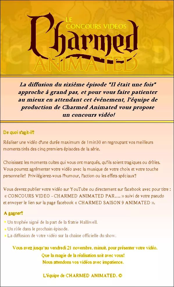 Redablg's tweet photo. @CharmedAnimated organise un concours : créer une vidéo en agençant vos meilleurs moments des 5 épisodes. @HabboFR http://t.co/K8Y0Nja888