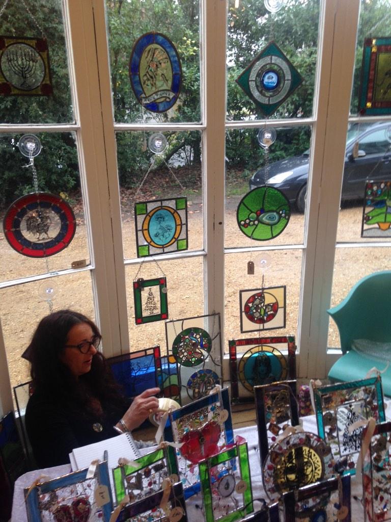ianpuddick's tweet photo. Cheryl Powling hand made #stainedGlass loving made in Southgate London N14 #openstudios2014 

@openstudiosart http://t.co/RURc5i6N3h