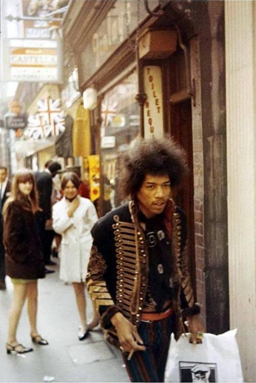Jimi Hendrix. Carnaby Street, London. 1967.