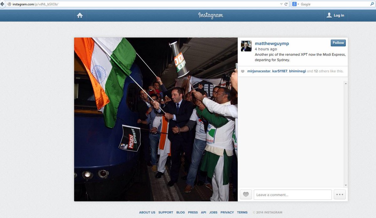 Vande_Mataram's tweet image. Hey Salman Handicap Chor Khurshid,
Not just ppl! Modi has taken A TRAIN wid him 2 Aus! :)
#ModiExpress #CrowdsDontLie