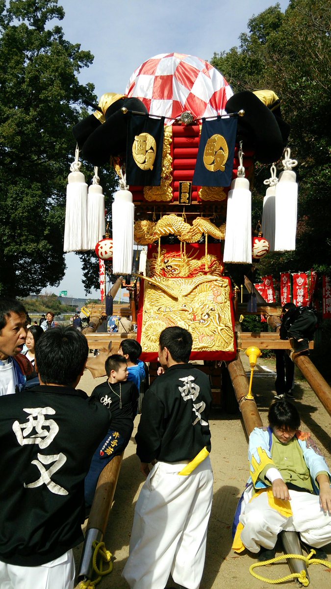 坂出市川津町大宮八幡神社にて西又太鼓台