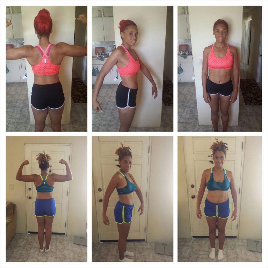 MelswabMackey's tweet photo. My 12 week progress 13 lbs and 3% body fat lost. First time I've stayed committed for so long. #onlythebeginning http://t.co/0lkJLYGi6z