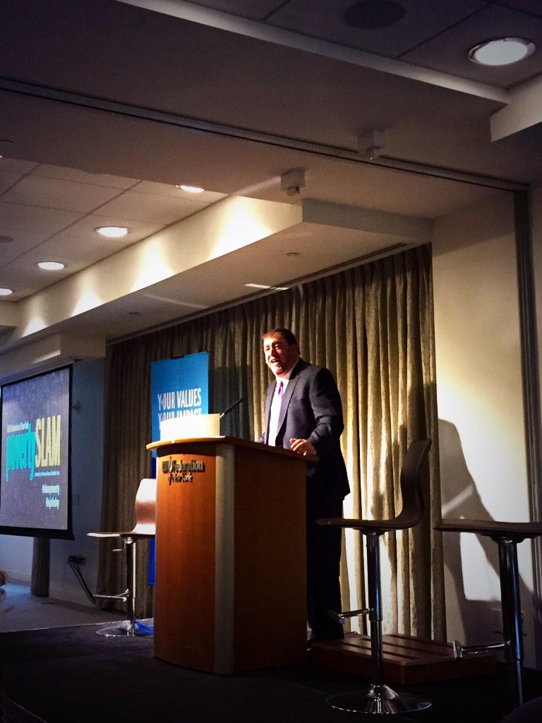 brooklyn_repair's tweet photo. @DavidEisner6 explains the importance of #service at @UJAfedNY's #povertyslam! #werepair #slampoverty @repairtheworld http://t.co/hGV53Vtg8V