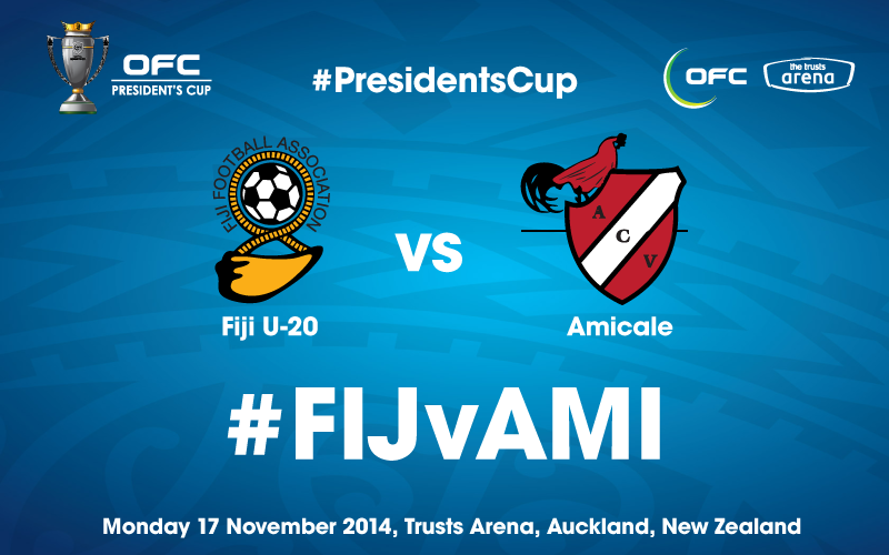 MATCH DAY | Day 1 - <a href="/FijiFootball/">Fiji Football</a> U20 take on #Vanuatu's Amicale later today, KO: 7.30pm, Trusts Arena #PresidentsCup