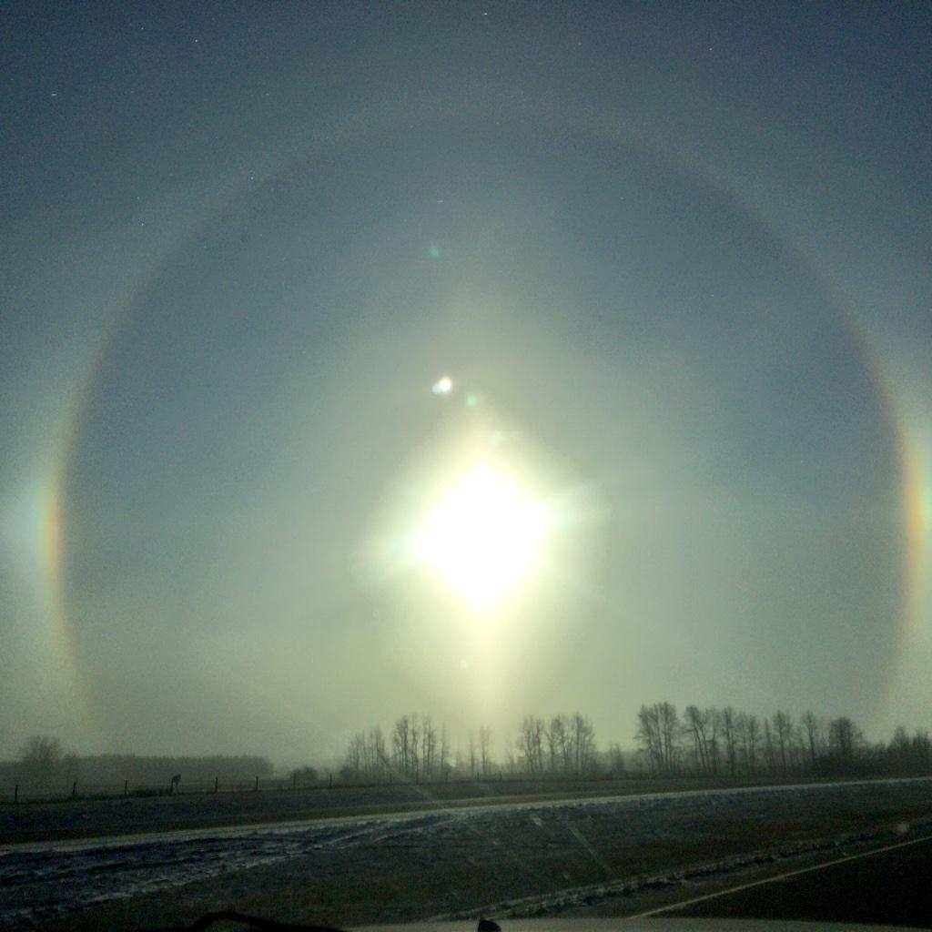 RaeCroteau's tweet photo. #BadAssRainbow #NovemberRainbow #WinterRainbow #Alberta @weathernetwork @CTVdavidspence http://t.co/taCLTKpb8H