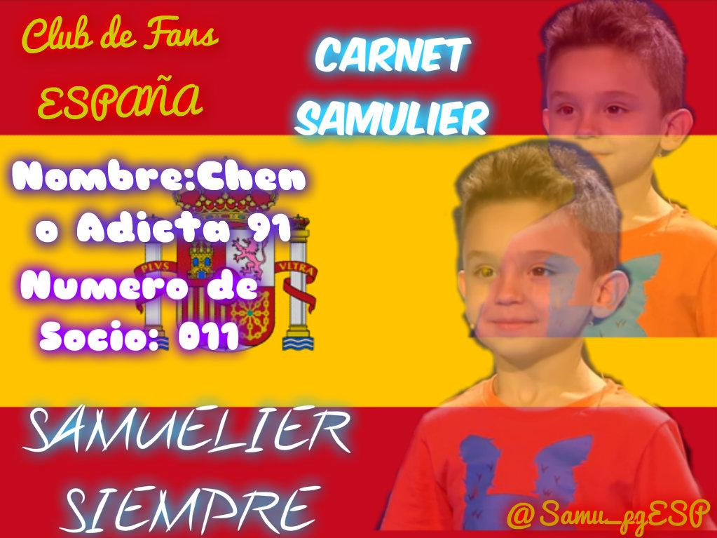 Samu_pgESP's tweet photo. @voyenotradirec1 ¡Tu carnet #Samuelier ! ¡Ojala me de tiempo hoy para hacer todos! http://t.co/rHkyTqlLEr