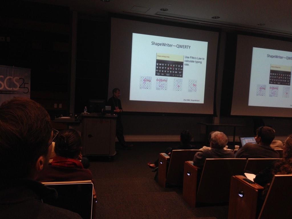 jingtaow's tweet image. Stu Card citing Gesture Typing as a success story of &quot;theories with a purpose&quot; #hcii20 @ShuminZhai @pokristensson