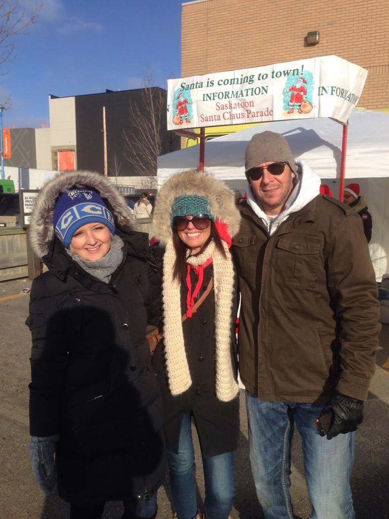 Santa parade judges extraordinaire!! <a href="/robc95/">Rob Suski</a> <a href="/c95shauna/">Shauna Foster</a> <a href="/SheriSaskatoon/">Dyrko Masha</a>