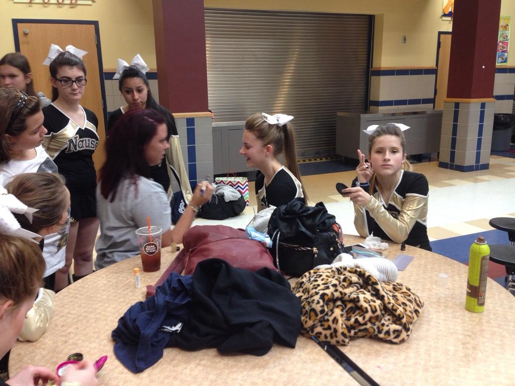 NausetCheer's tweet image. #glitterproblems #RoadToStates #nausetcoed2014