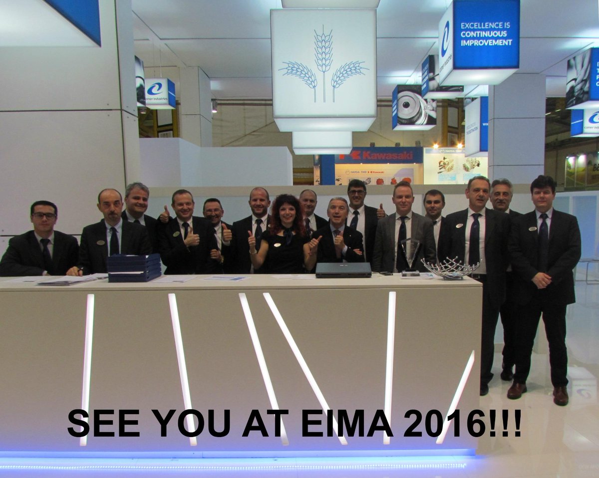 ComerIndustries's tweet photo. This was the last day @EimaInt; thank to all visitors, this was a really successful event!
SEE YOU IN 2016! #EIMA2014 http://t.co/faDunJ4v9t