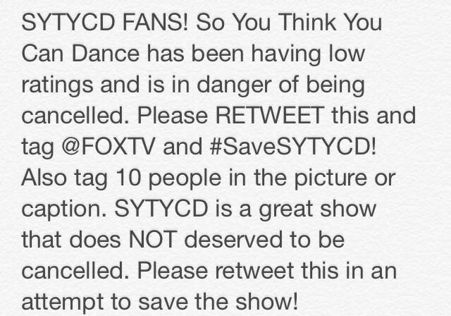 savesytycd12's tweet photo. #saveSYTYCD http://t.co/zr5dcWE4Ha