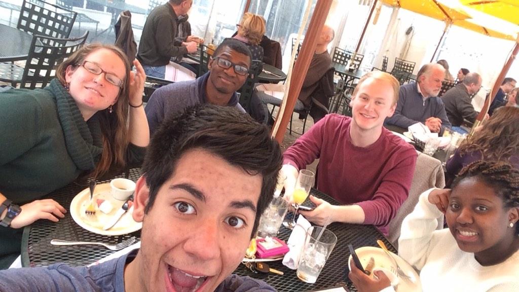 WFURoosevelt's tweet photo. How do we Roo? #Brunch #ExecBonding http://t.co/gEUVQ0d625
