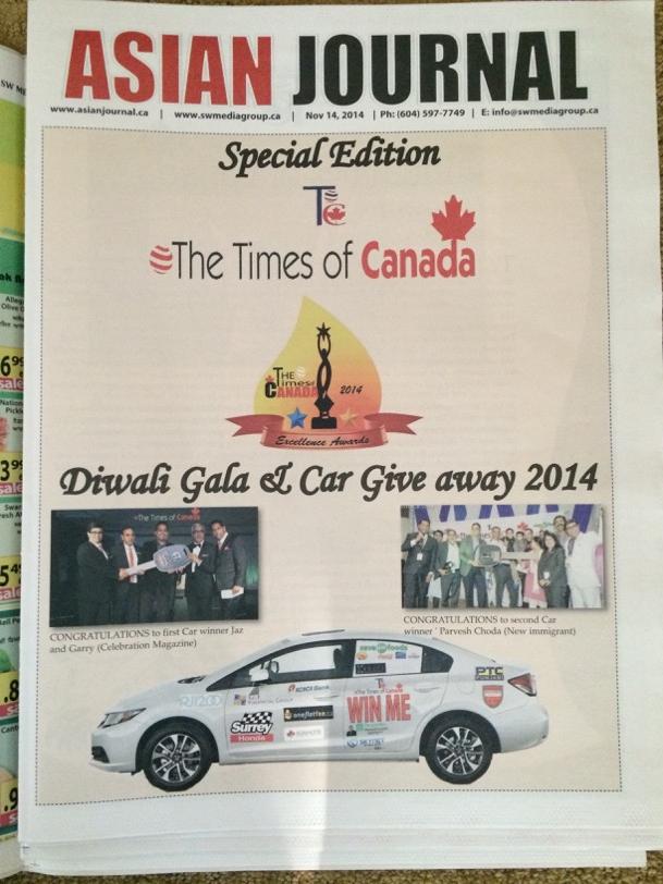 The Times of Canada  special edition in asian journal