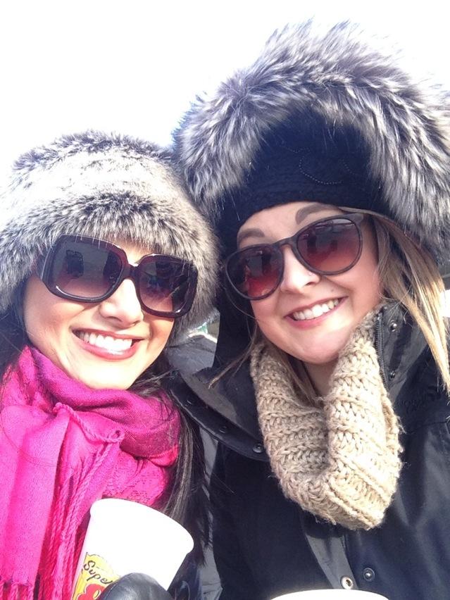 At the <a href="/sasksantaparade/">Sask. Santa Parade </a> with @CTVStephanie! We are bundled up! #yxe