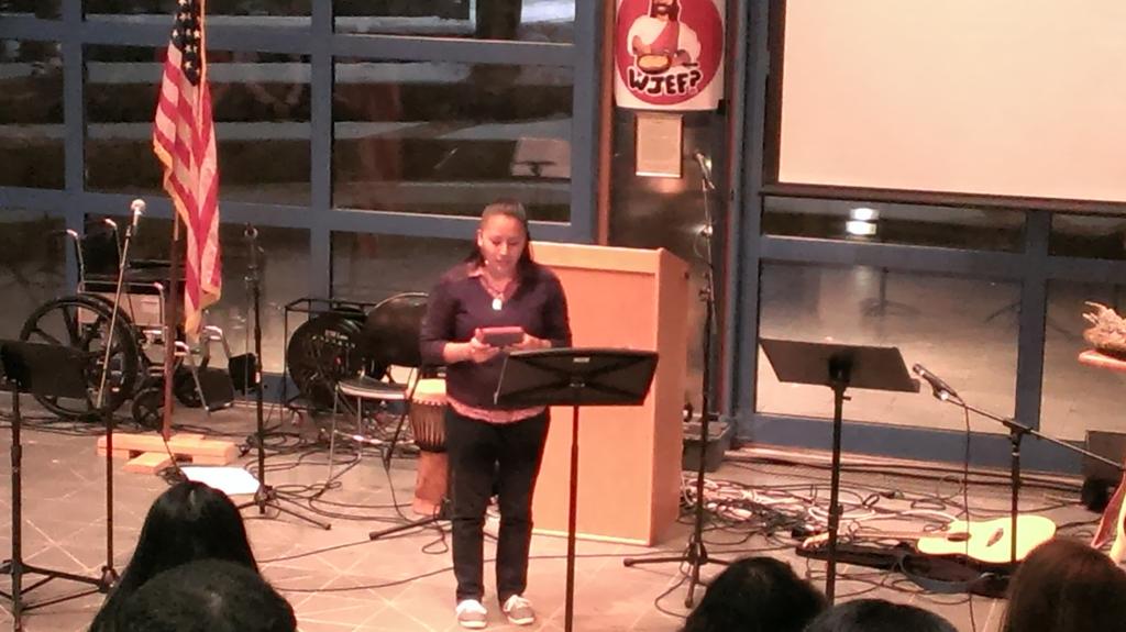 wirelesshogan's tweet photo. "It's a beautiful privilege to be called by God. What are you going to do with it?" @Kylestewa speaking at #WJEF14. http://t.co/I4xXnoR6VC