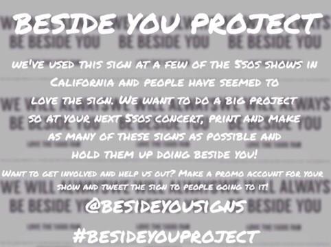 sunsethyuuck's tweet photo. #BesideYouProject I'm doing this for the Detroit show August 19! @besideyousigns http://t.co/NxwPdp4Ttf