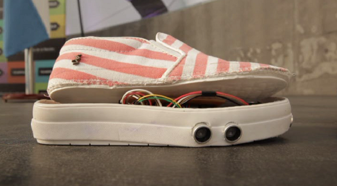 Scientists Develop Smart Shoe That Helps Blind People Avoid Obstacles And  Escape 'Nasty Bruises' - CBS Los Angeles