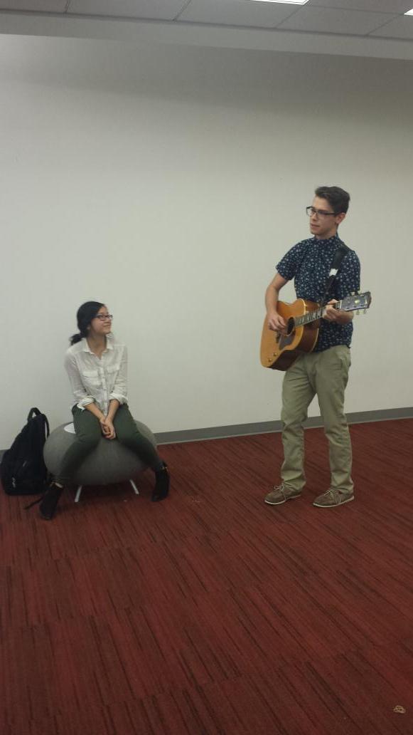 CSAUWO's tweet photo. Being serenaded by a Western Voice contestant #thedream http://t.co/b6UJQ5o1jy