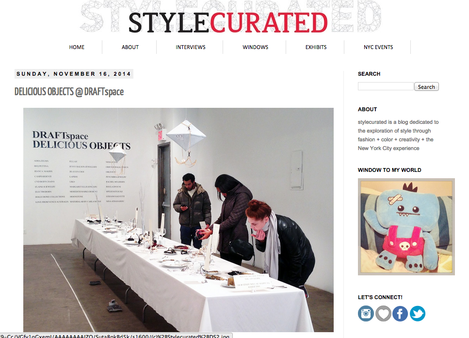 DRAFTspace's tweet photo. #DSDeliciousObjects featured on @JenStylecurated http://t.co/gymmTN1FWY #accessories #art #jewelry http://t.co/WX5CAuPD1e