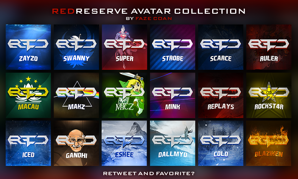 richhomiecoan's tweet photo. @RedReserve Avatar Collection!
What you think, fans?
Worth a RT &amp; Fav? :D http://t.co/VhWZ97aM6W