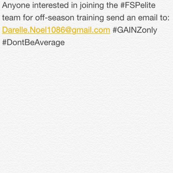 FSperformHTX's tweet image. Anyone interested in joining the #FSPelite team for off-season training send an email to: Darelle.Noel1086@gmail.com