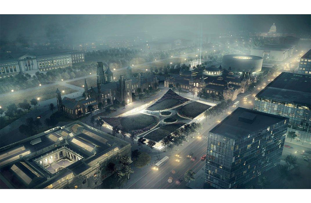 verge's tweet photo. Smithsonian redesign hopes to give DC's National Mall a futuristic facelift http://t.co/gjzPBJcLRK http://t.co/GETmznhNG8