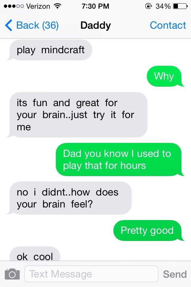 Joe_Flippin's tweet photo. Texts from dad http://t.co/oxzscC3WWw