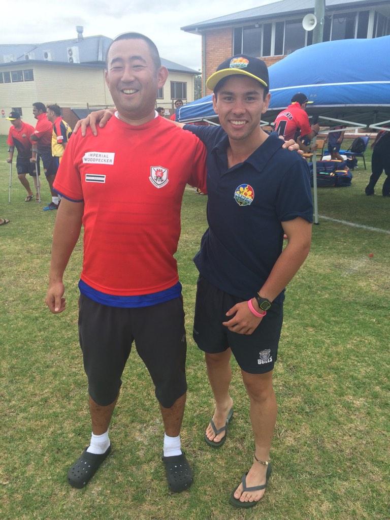 HenryTyler1's tweet photo. Met another fellow @prahrancc legend on the field today! #yoshi #philippinesvjapan #eap2014 http://t.co/5K310CH6h4