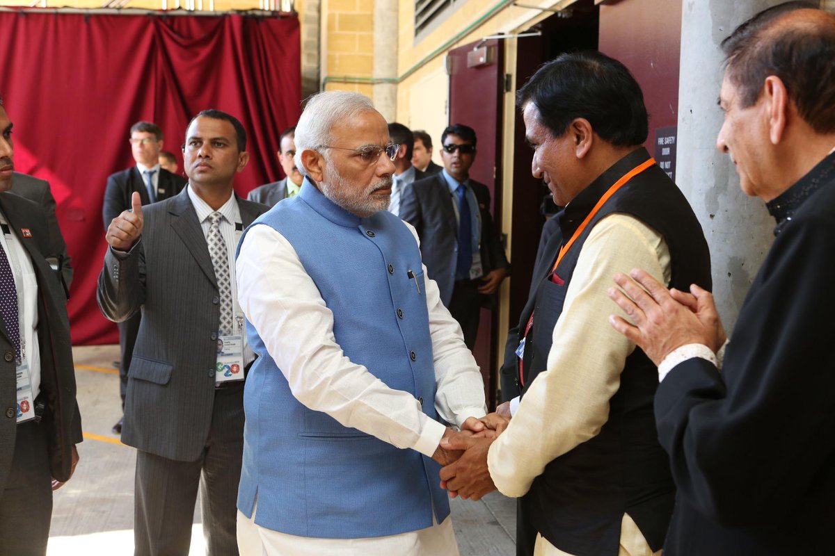PMVisitAus's tweet image. Action from backstage #modiinaus