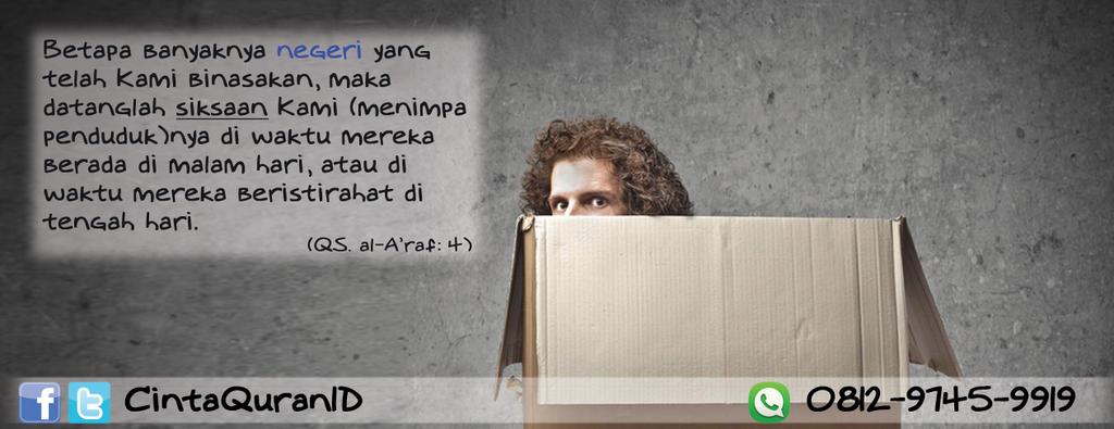 CintaQuranID's tweet photo. [readNshare] Celaka!Celaka!!Sungguh Celaka! Bgmn tidurNYENYAK smntra tubuh berLUMURdosa. cek>> http://t.co/woymYK5j6G http://t.co/CMnAB7hWww