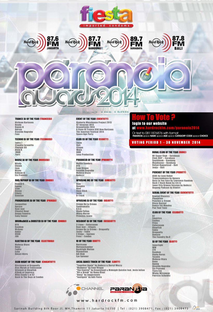 RRT_LIVE's tweet photo. RT @hardrockfm: #ParanoiaAwards is back! Let's vote your favorite on > http://t.co/EOdBoJ6WTx | @paranoiaHRFM #PA2014 http://t.co/f4TxoQF491