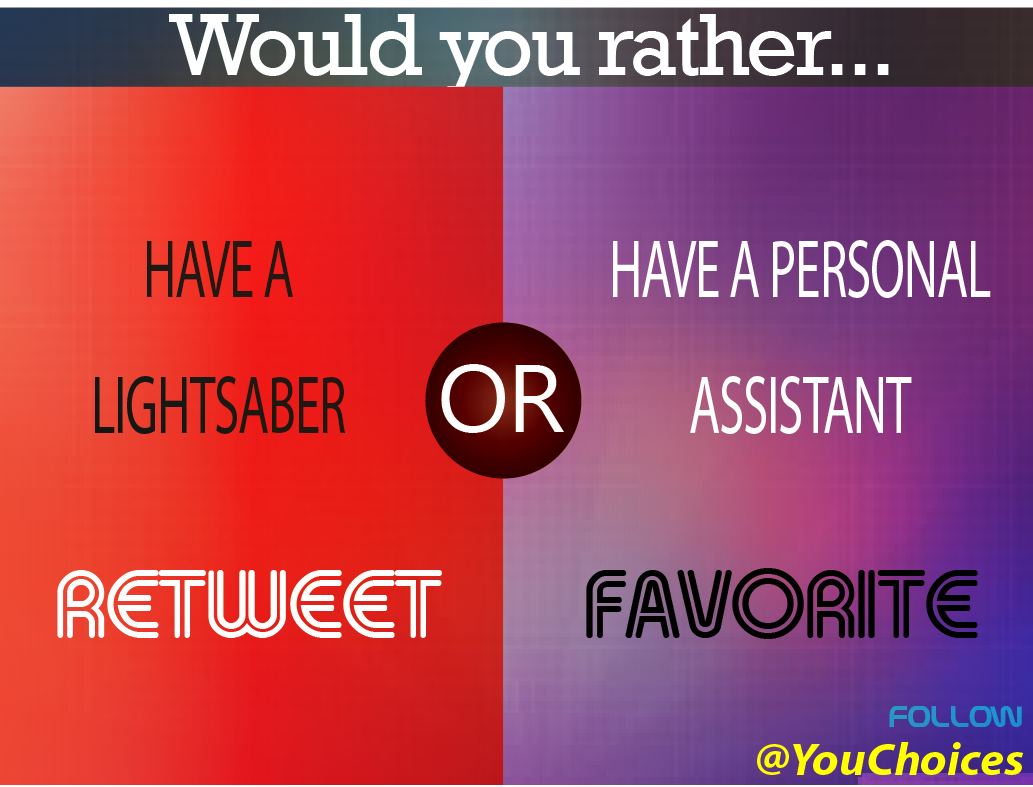YouChoices's tweet image. Lightsaber or assistant?