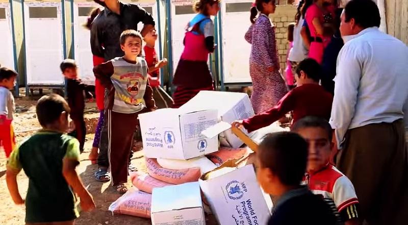 UN's tweet image. New @WFP #Iraqcrisis video: Displaced Yazidi families to face harsh winter bit.ly/1EM6cgv #Kurdistan  @UNIraq