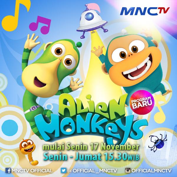 Official_MNCTV's tweet photo. Yeey!! Hari ini kita kedatangan teman baru dari luar angkasa! #AlienMonkey PERDANA Siang ini pk 15.30! http://t.co/8eBVhvy943