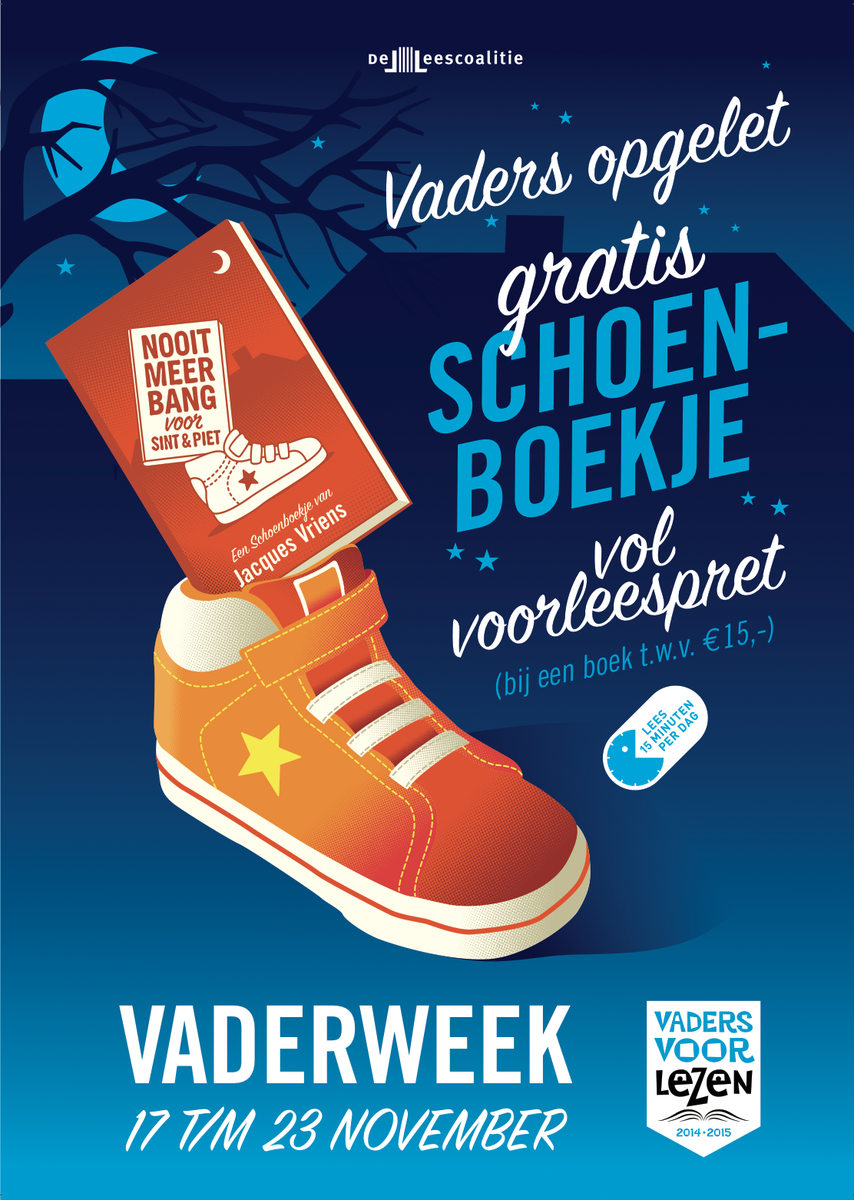 BiebLekIJssel's tweet image. Het is Vaderweek!Vaders van NL: koop een boek&amp;amp;krijg een schoenboekje, volg een voorleescursus &amp;amp; doe mee op 19-11!  ^id
