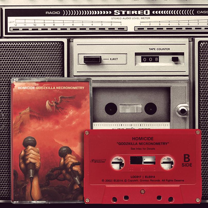 Out Soon: Homicide 'Godzkilla Necronometry'. Red Tape + Booklet. With remixes &amp; instrumental tracks via <a href="/Elevation77/">Elevation Records</a>
